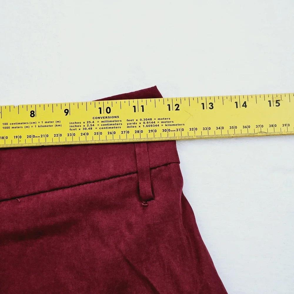 Charlotte Russe Womens XS‎ Shorts High Waist Red Burgundy Y2K Academia Chic